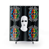 TAKE RISK AND PRAY SHOWER CURTAINS